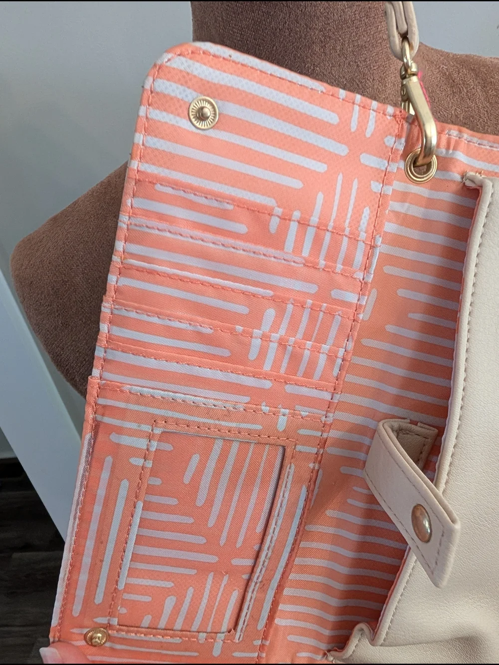Jungalow Cream Wristlet with Multicolor Tassel Charm